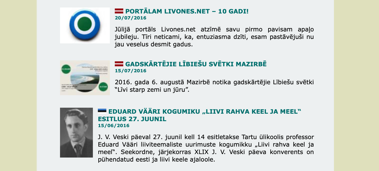 Portālam Livones.net aprit 15 gadu