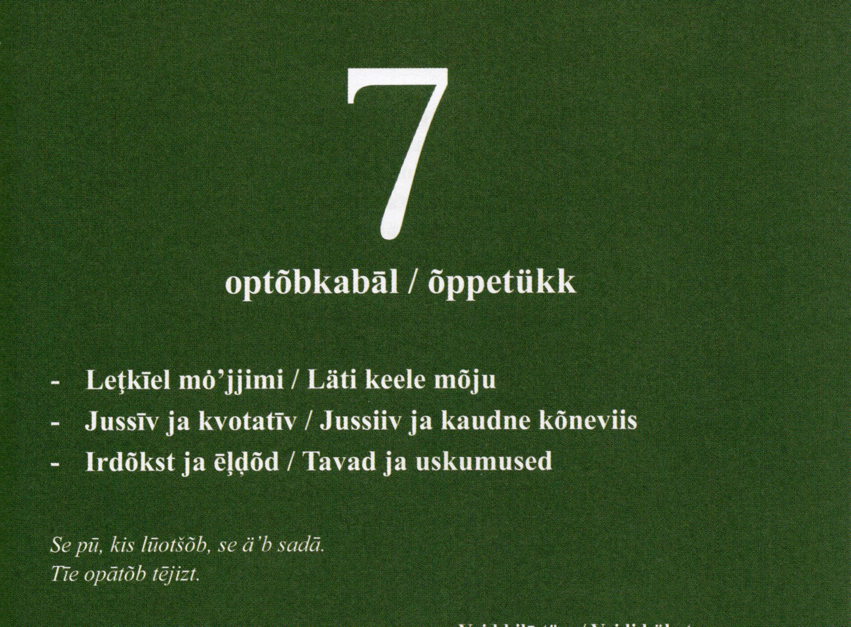 Jaunākie izdevumi par lībiešu valodu Igaunijā