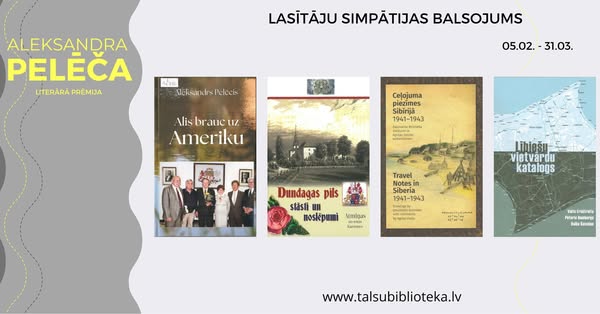 Pelēča balvai izvirzīti Dundagas baroni un lībiešu vietvārdi