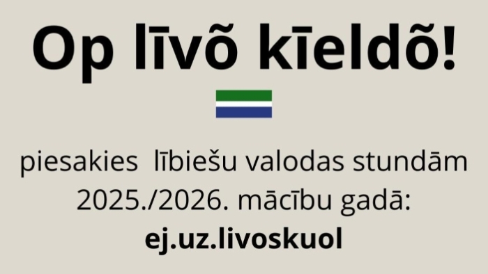 Lībiešu valodas stundas skolēniem
